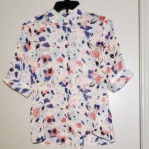 Floral button-up